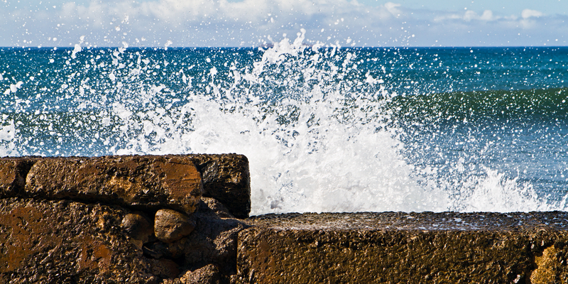 Seawall to prevent disaster