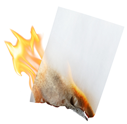 Burning paper instead of recycling it
