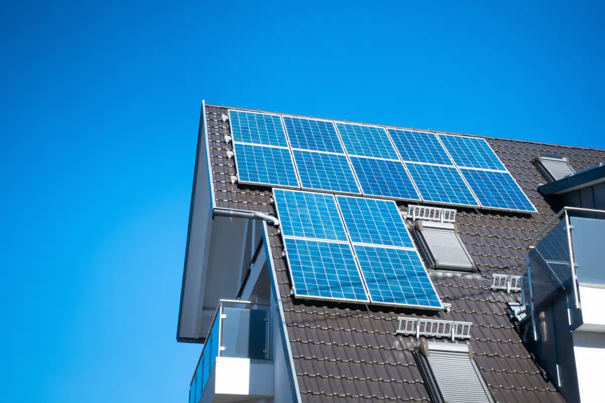 Solar Panels on a roof top