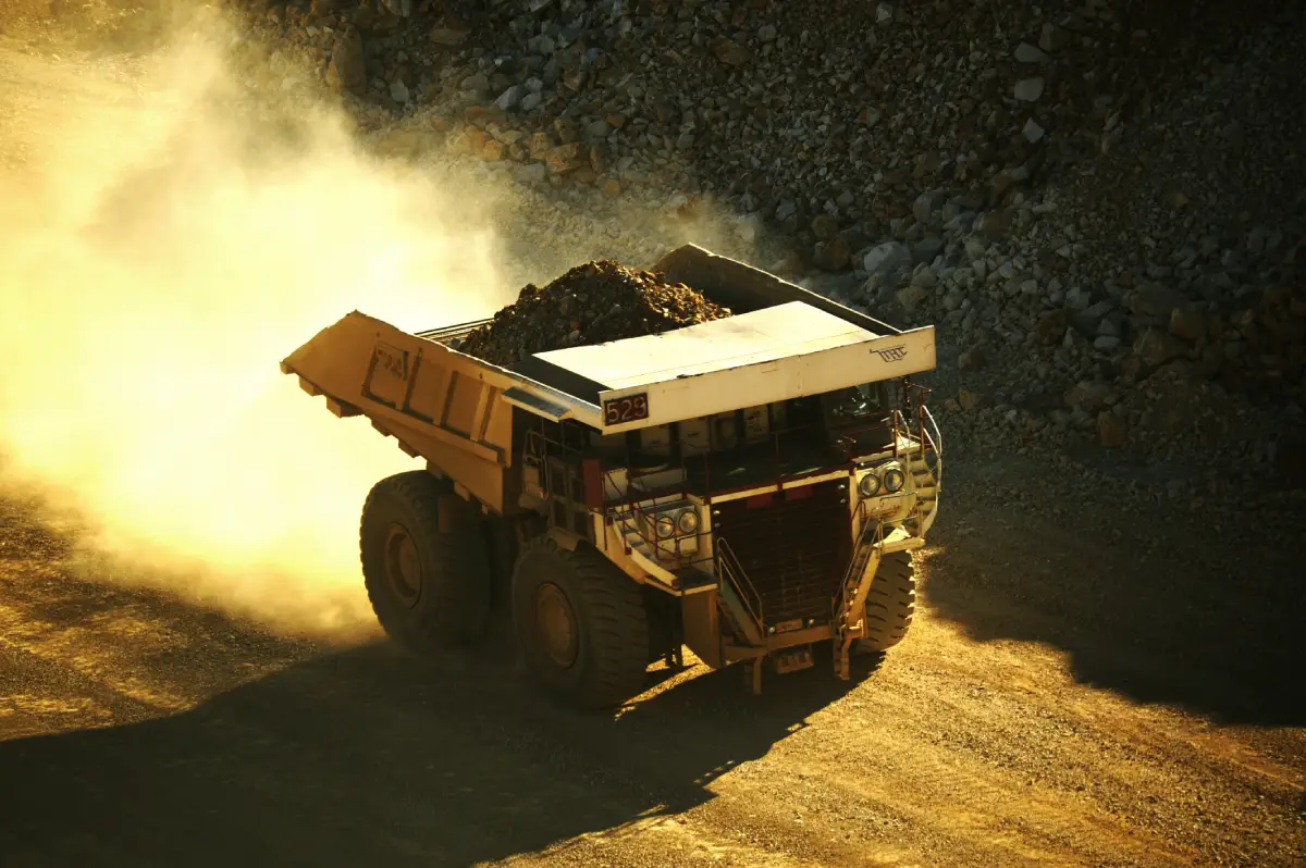 dump truck transporting raw materials chain of custody