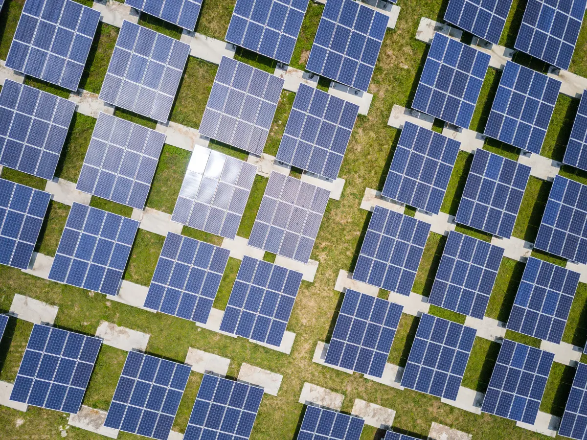 decentralized solar panels from above