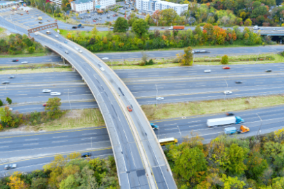 NJ turnpike with traffic